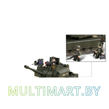 Конструктор Sluban M38-B6500 Головной танк (312 деталей) картинка 3